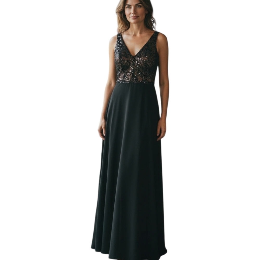 Bari Jay Black Gown Size 12